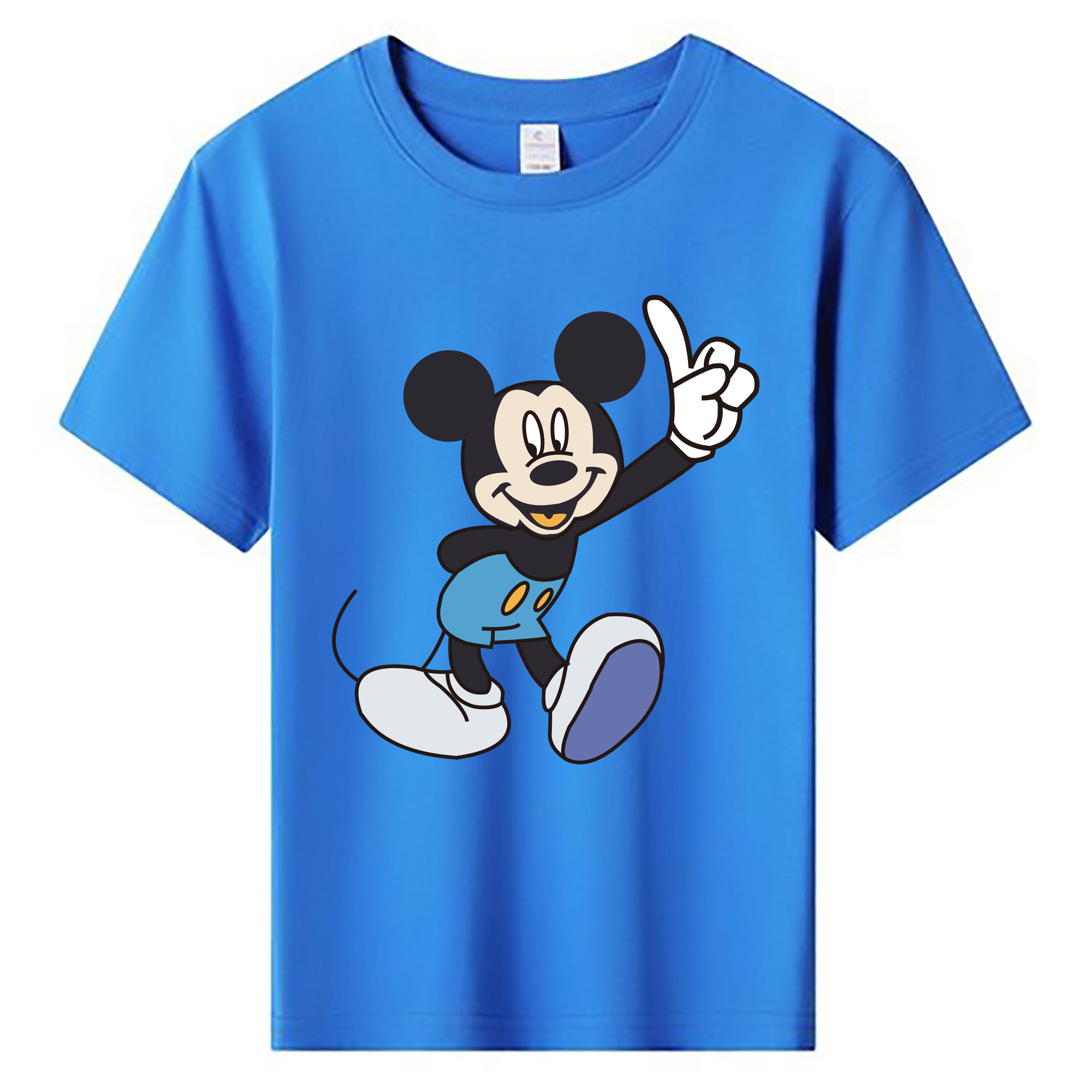 ミッキーマウス Mickey Mouse 綿100％キッズTシャツ（フロントプリント）
